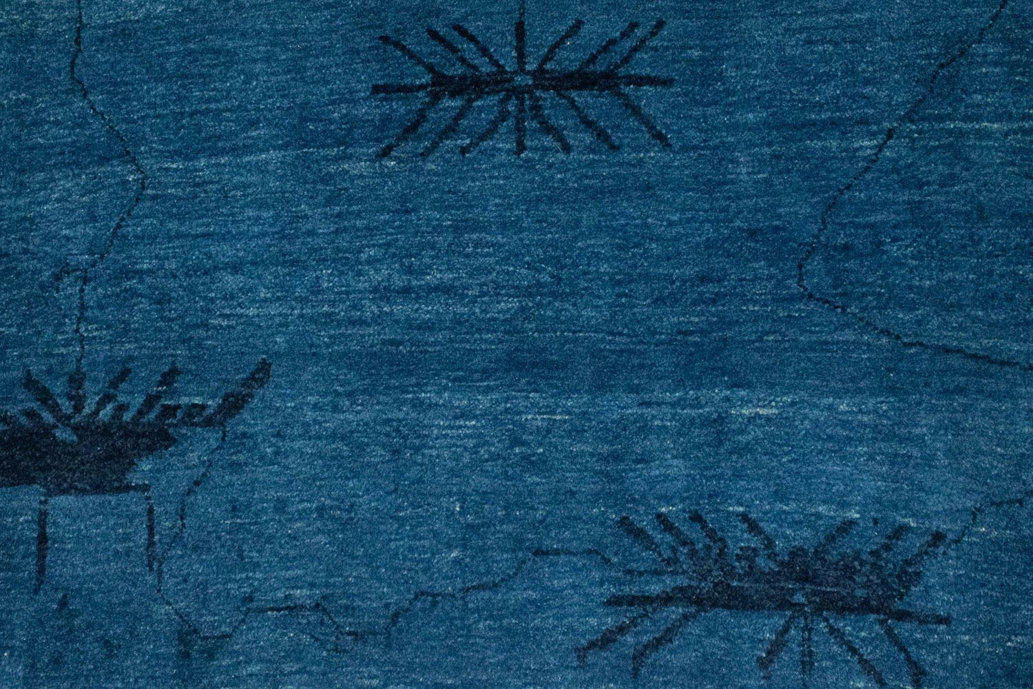 Alfombra Gabbeh - Loribaft Persa - 150 x 102 cm - azul oscuro