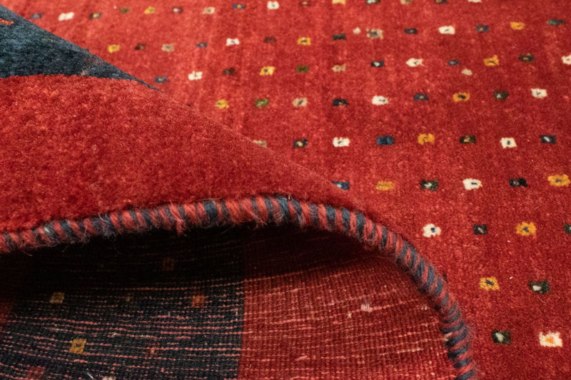 Alfombra Gabbeh - Loribaft Persa - 155 x 103 cm - rojo