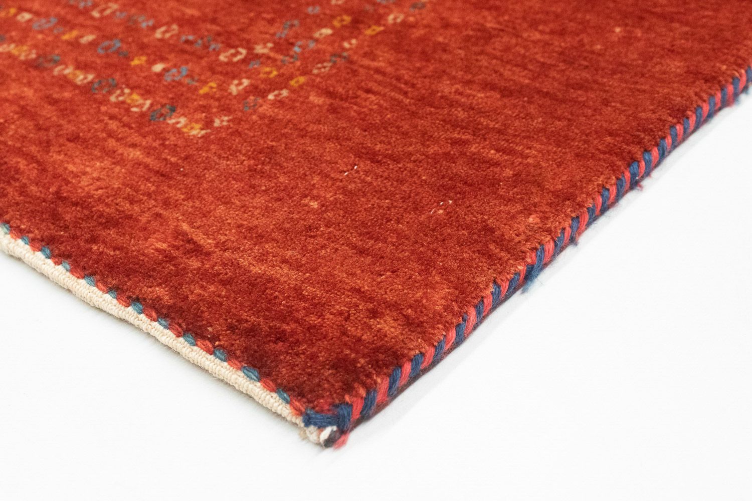 Alfombra Gabbeh - Loribaft Persa - 140 x 103 cm - rojo