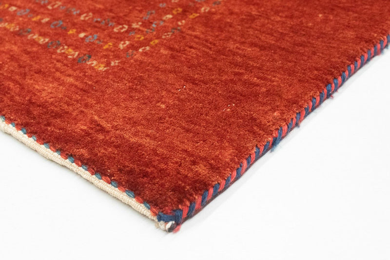 Alfombra Gabbeh - Loribaft Persa - 140 x 103 cm - rojo