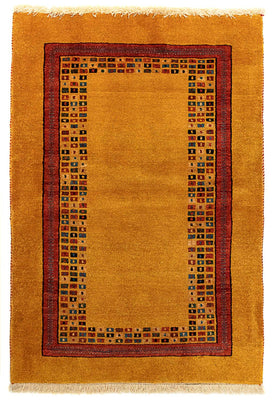 Alfombra Gabbeh - Loribaft Persa - 118 x 84 cm - marrón