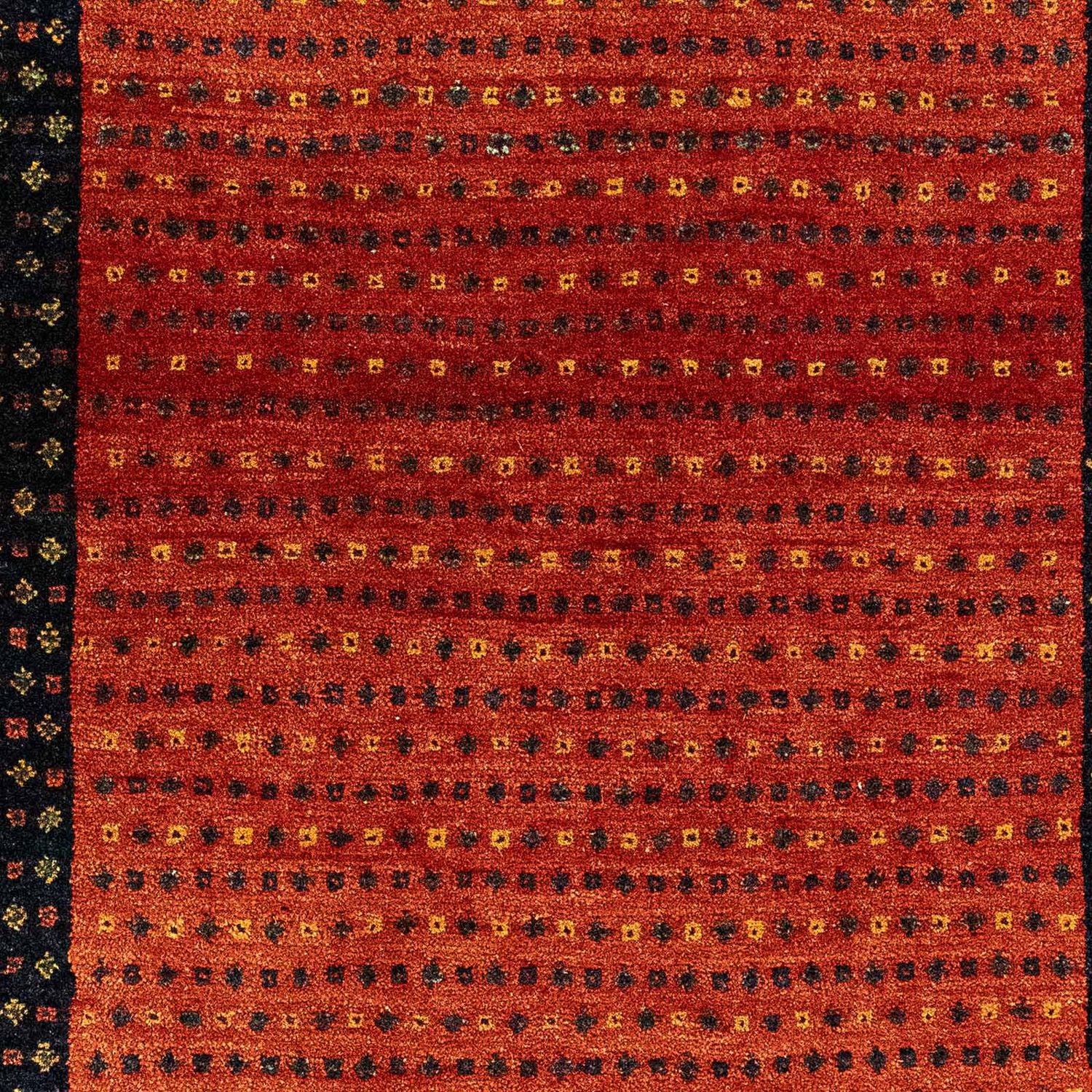 Alfombra Gabbeh - Loribaft Persa - 136 x 82 cm - rojo oscuro