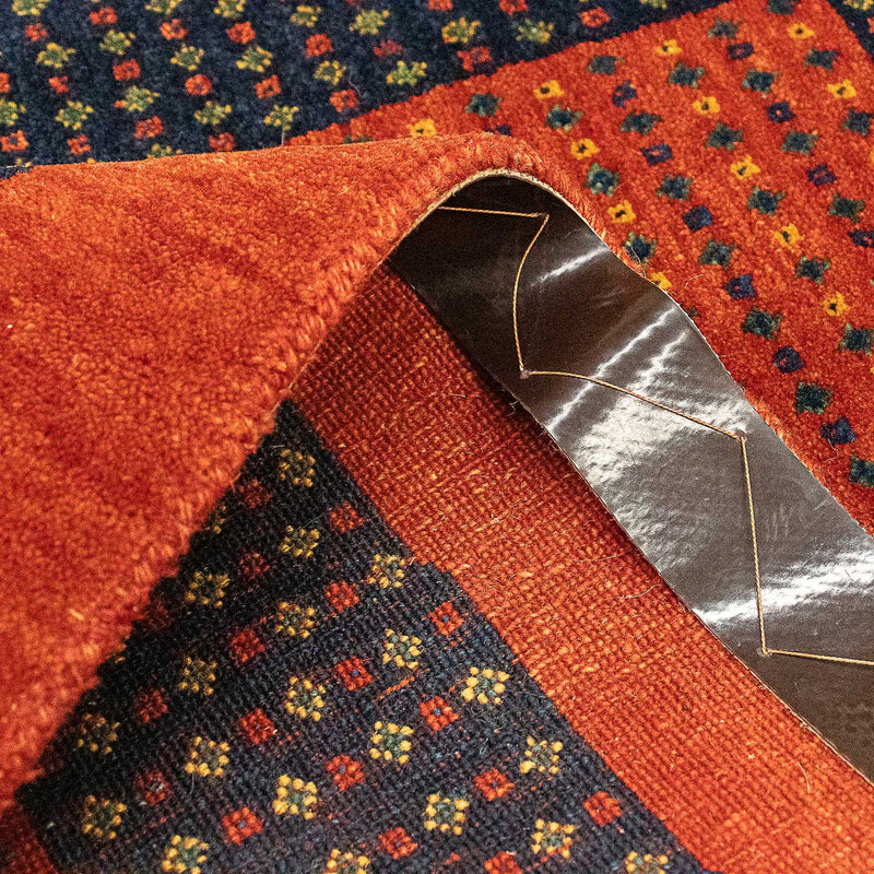 Alfombra Gabbeh - Loribaft Persa - 136 x 82 cm - rojo oscuro
