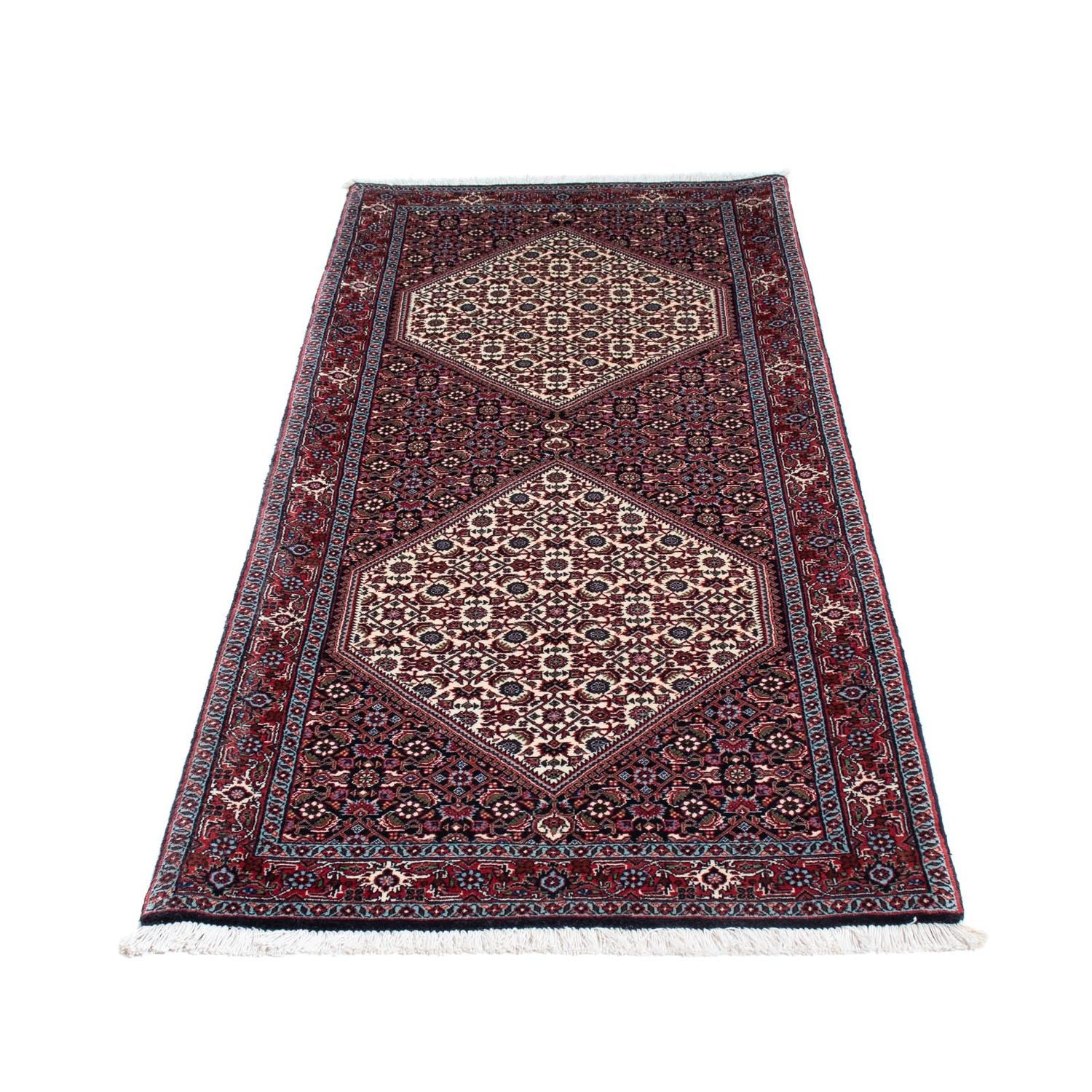 Alfombra de pasillo Alfombra persa - Bidjar - 194 x 79 cm - azul oscuro