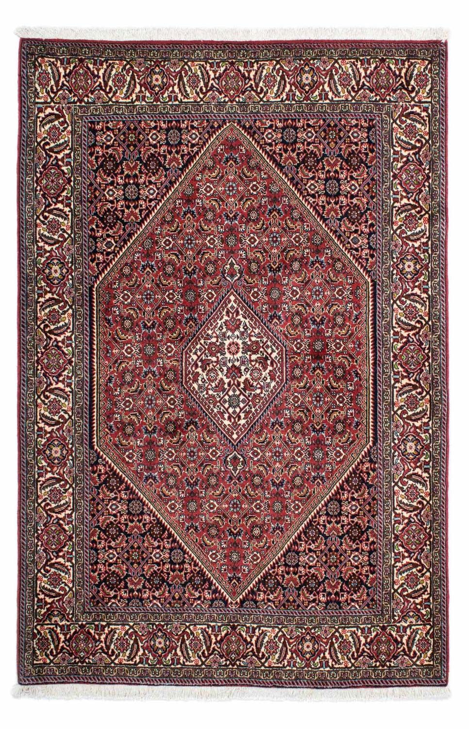 Alfombra persa - Bidjar - 210 x 141 cm - rojo