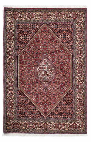 Alfombra persa - Bidjar - 210 x 141 cm - rojo