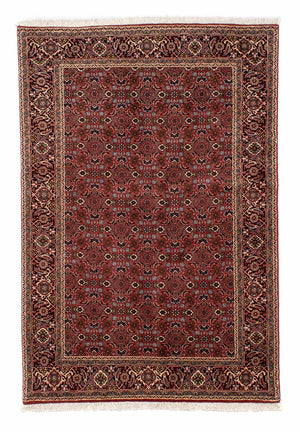 Alfombra persa - Bidjar - 205 x 136 cm - rojo oscuro