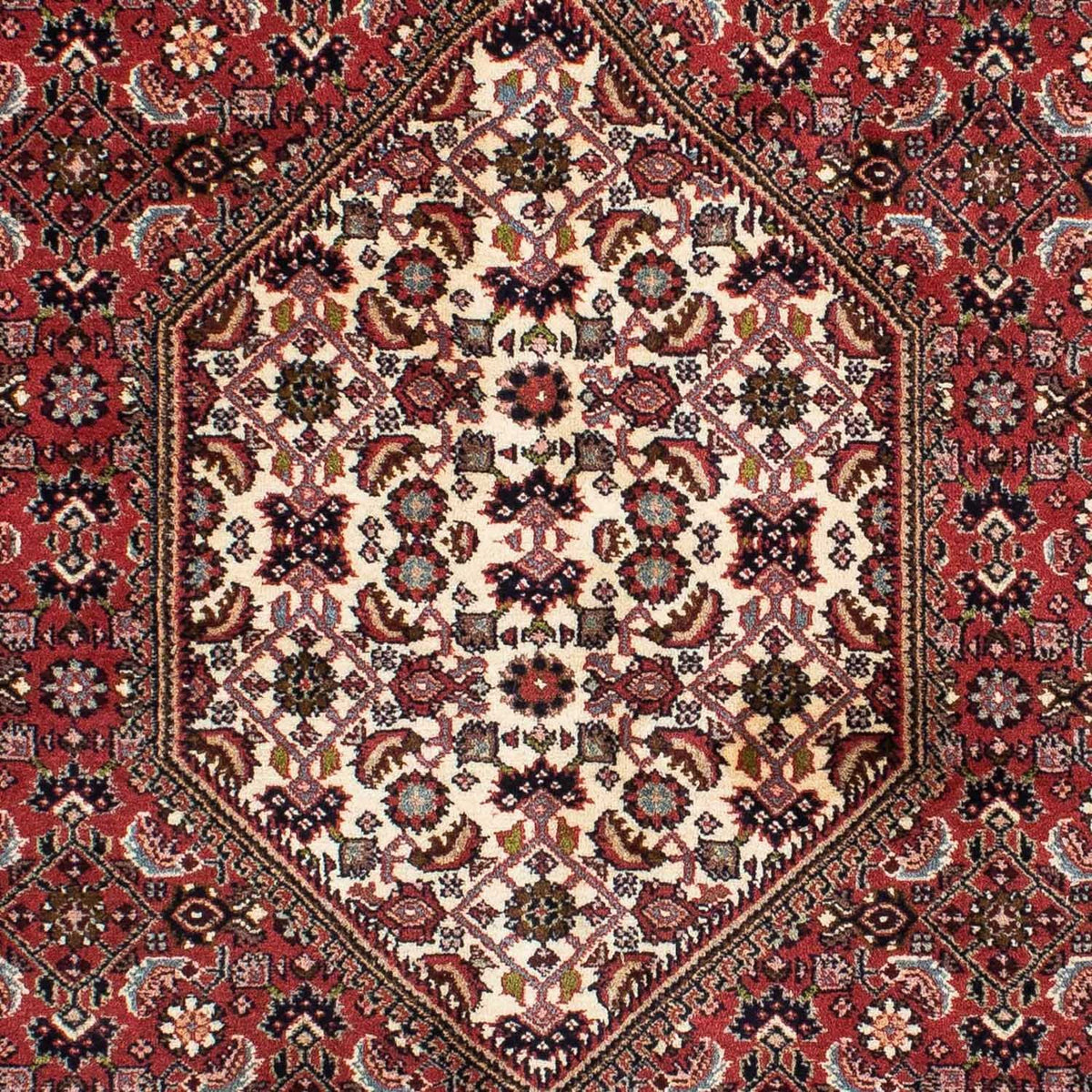 Alfombra persa - Bidjar - 198 x 147 cm - rojo