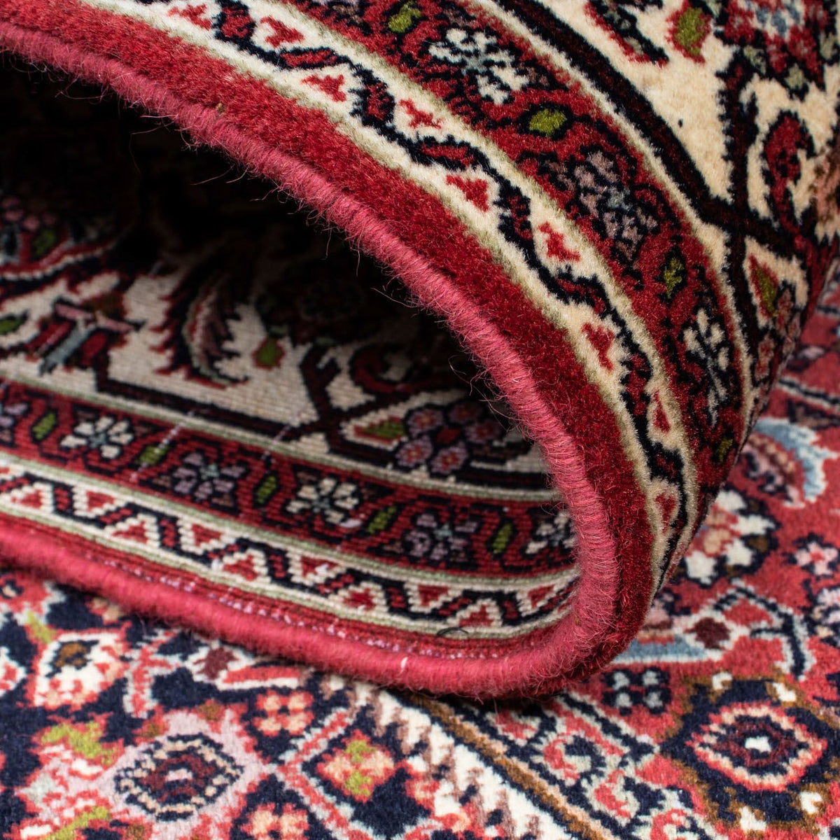 Alfombra persa - Bidjar - 198 x 147 cm - rojo