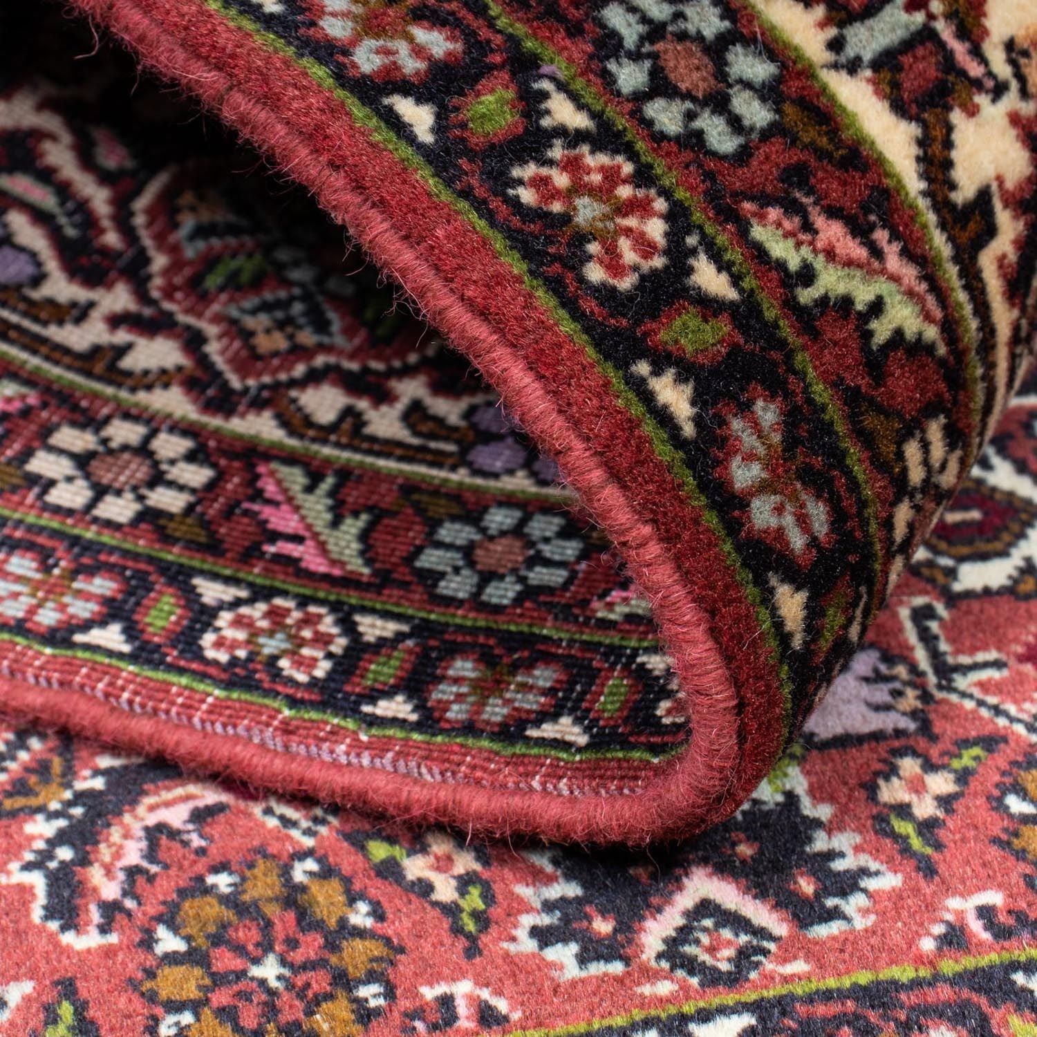 Alfombra persa - Bidjar - 208 x 139 cm - rojo