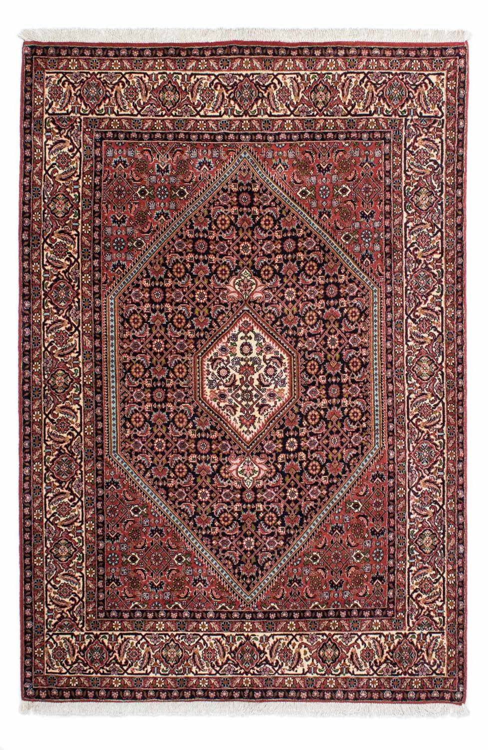 Alfombra persa - Bidjar - 206 x 136 cm - rojo