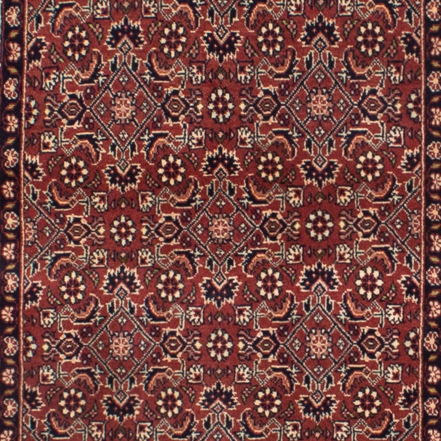Alfombra de pasillo Alfombra persa - Bidjar - 285 x 84 cm - rojo oscuro