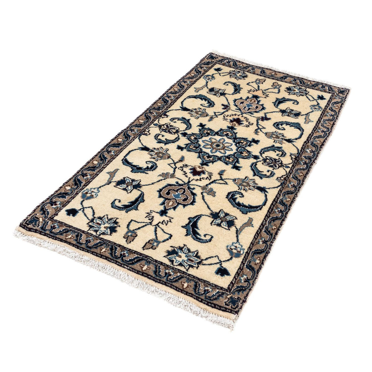 Alfombra persa - Nain - 132 x 68 cm - beige