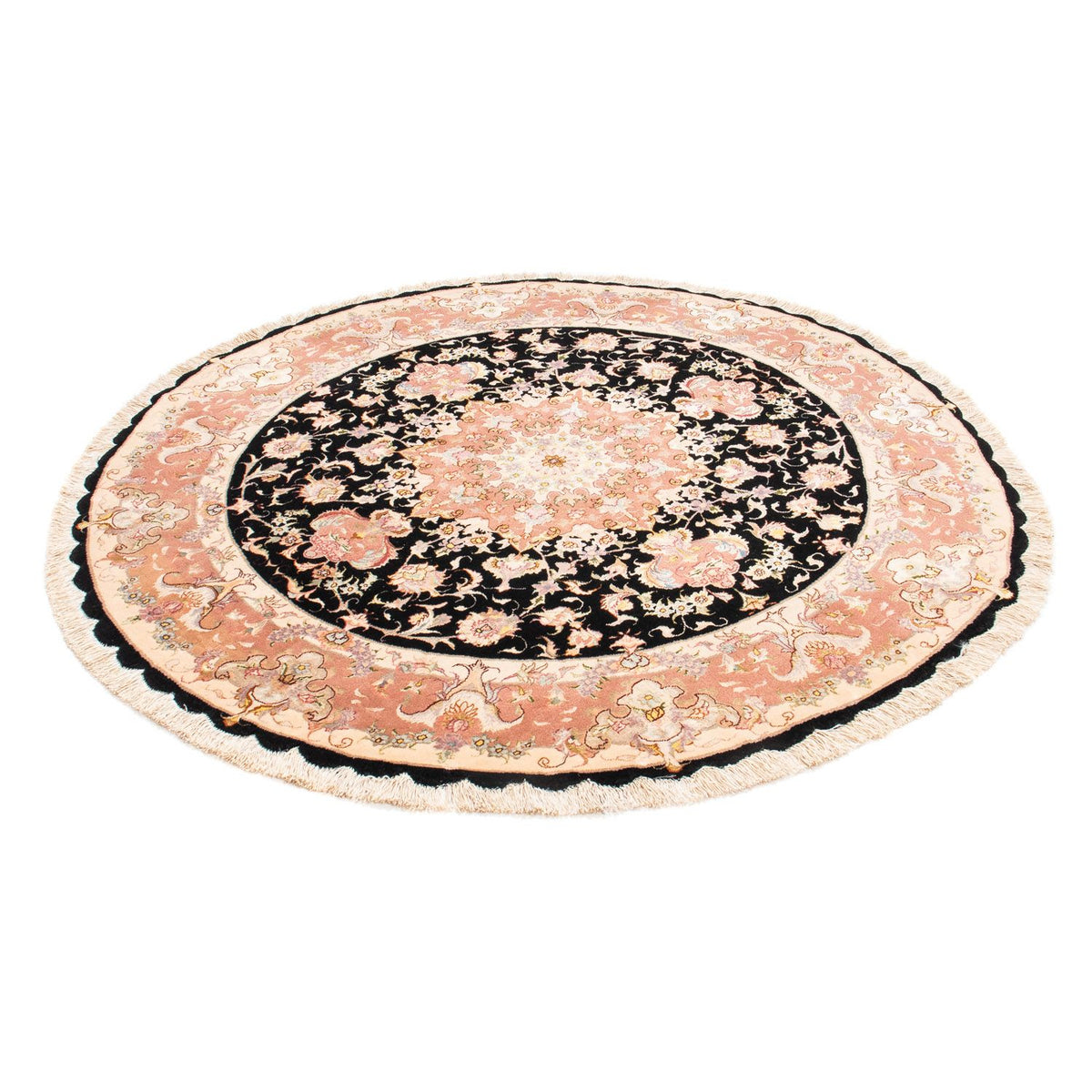 Alfombra Persa - Tabriz - Real redondo  - 153 x 153 cm - azul oscuro