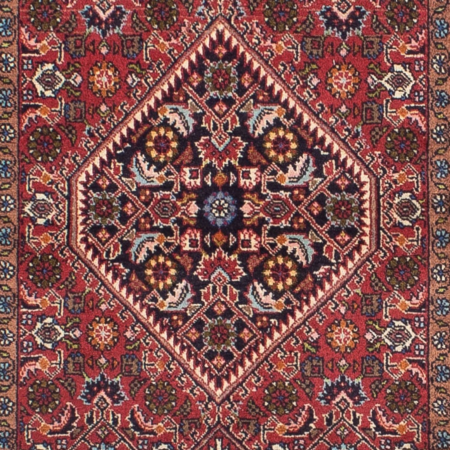 Alfombra de pasillo Alfombra persa - Bidjar - 305 x 82 cm - rojo claro