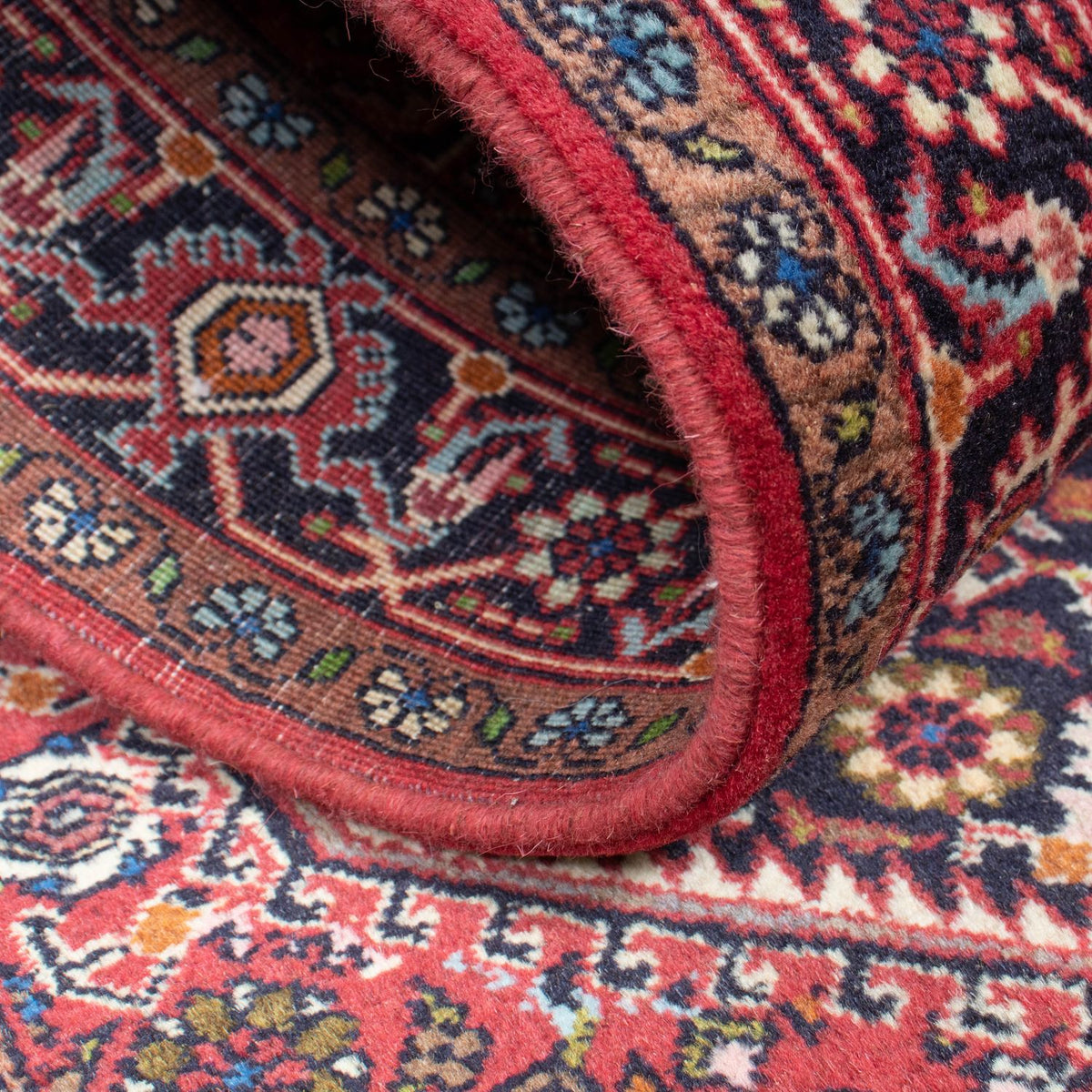 Alfombra de pasillo Alfombra persa - Bidjar - 305 x 82 cm - rojo claro