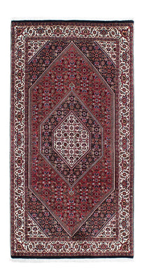 Alfombra de pasillo Alfombra persa - Bidjar - 202 x 98 cm - azul oscuro