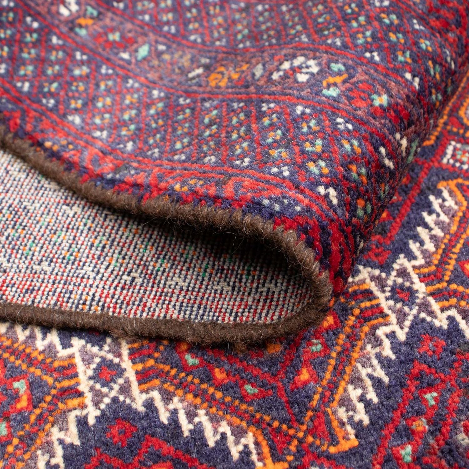 Alfombra Belutsch - 165 x 95 cm - rojo oscuro