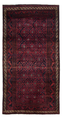 Alfombra de pasillo Alfombra Belutsch - 177 x 92 cm - rojo oscuro