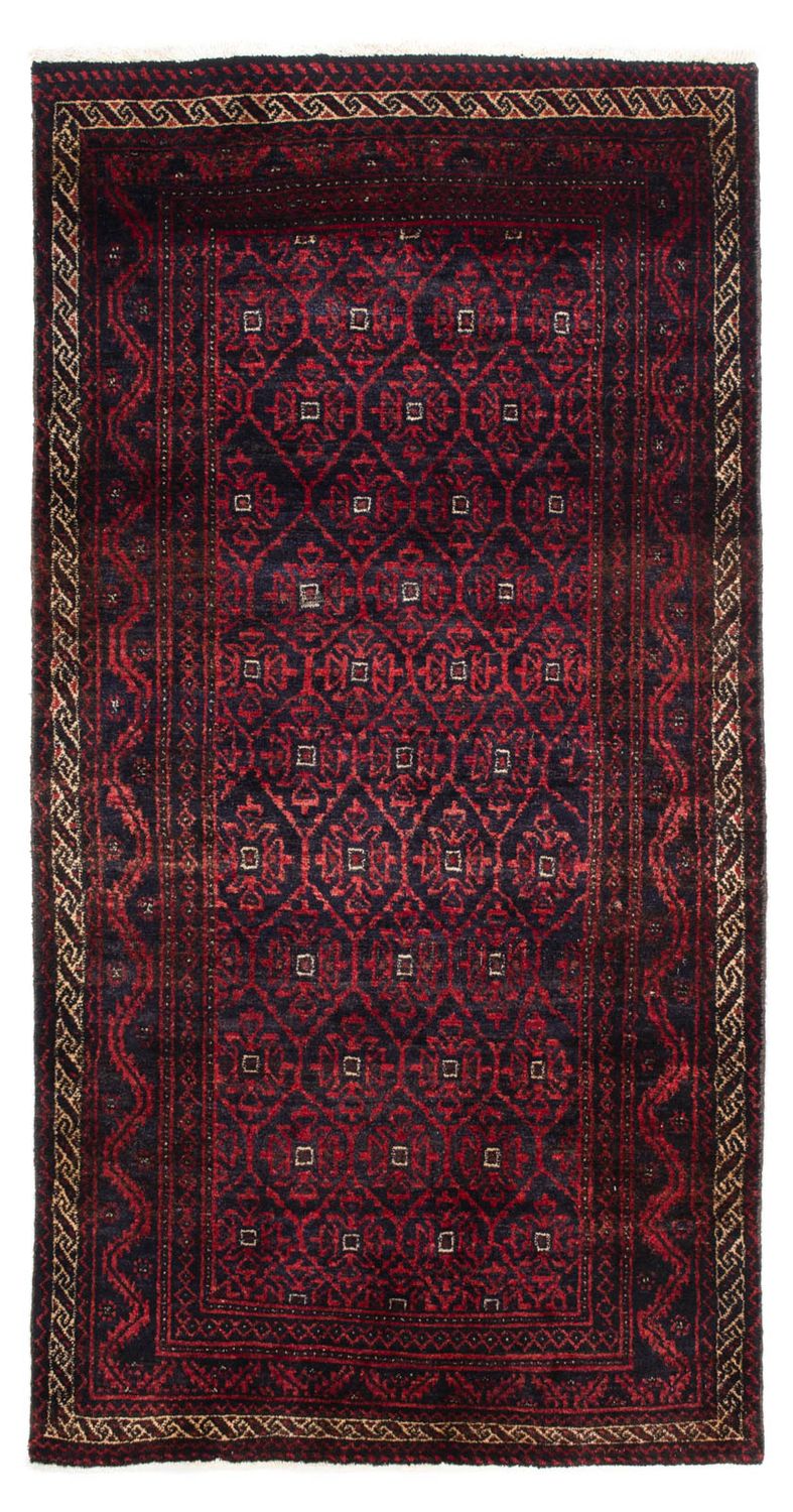 Alfombra de pasillo Alfombra Belutsch - 177 x 92 cm - rojo oscuro