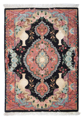 Alfombra Persa - Tabriz - Real - 92 x 65 cm - azul oscuro
