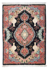 Alfombra Persa - Tabriz - Real - 92 x 65 cm - azul oscuro