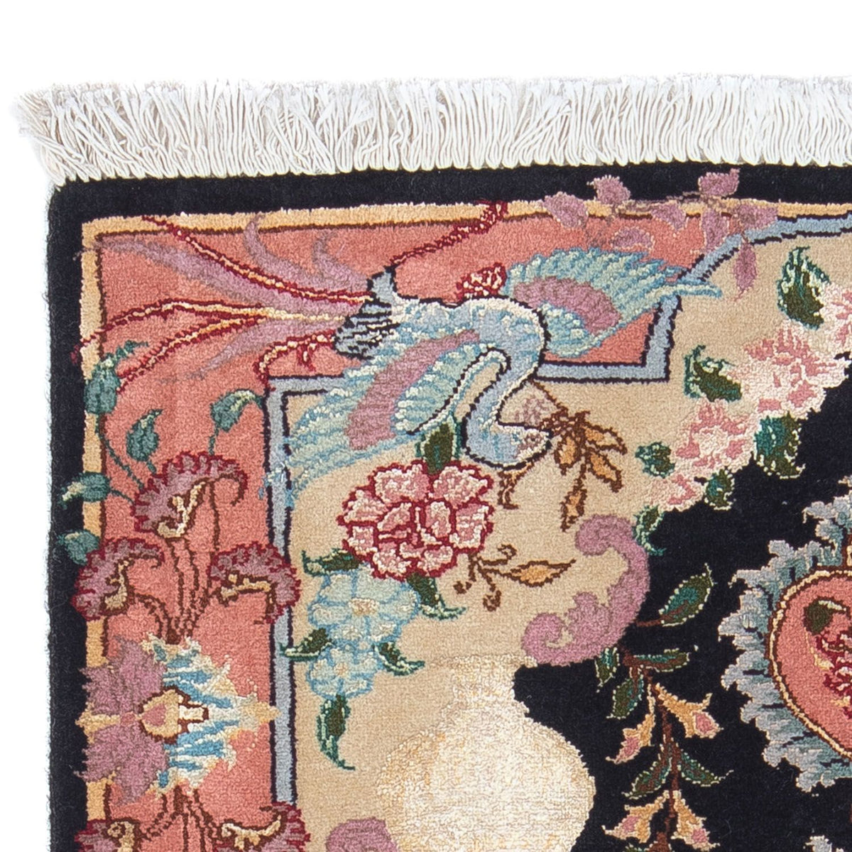 Alfombra Persa - Tabriz - Real - 92 x 65 cm - azul oscuro