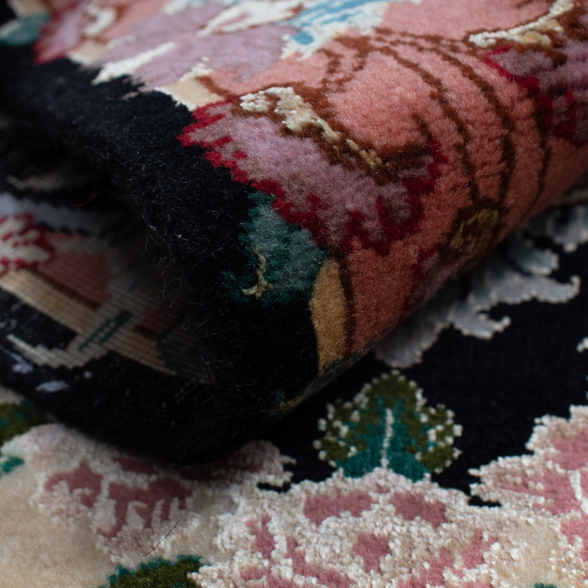 Alfombra Persa - Tabriz - Real - 92 x 65 cm - azul oscuro