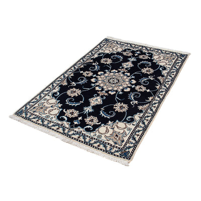 Alfombra persa - Nain - 136 x 88 cm - azul oscuro