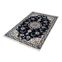 Alfombra persa - Nain - 136 x 88 cm - azul oscuro