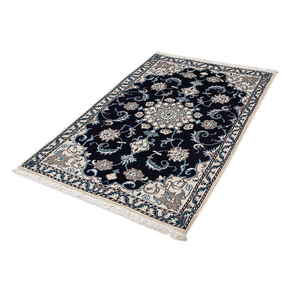 Alfombra persa - Nain - 140 x 87 cm - azul oscuro