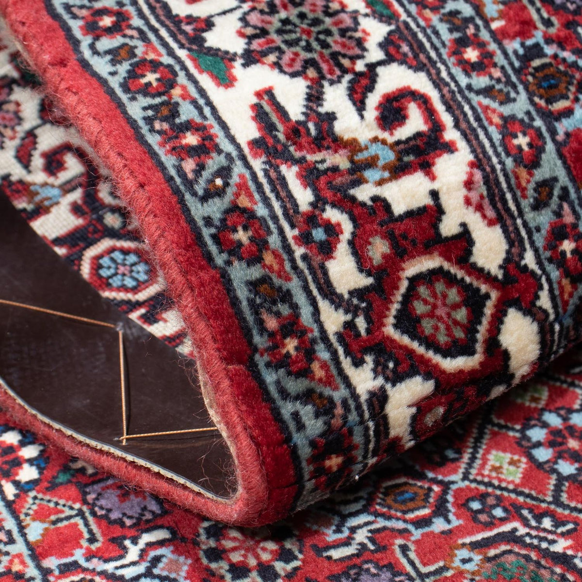 Alfombra de pasillo Alfombra persa - Bidjar - 198 x 76 cm - rojo