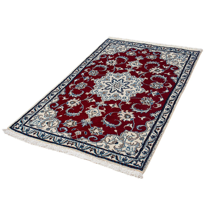 Alfombra persa - Nain - 137 x 87 cm - rojo oscuro