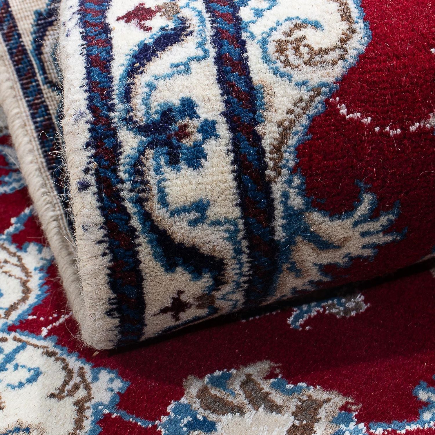 Alfombra persa - Nain - 137 x 87 cm - rojo oscuro