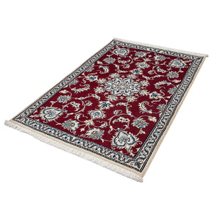 Alfombra persa - Nain - 142 x 95 cm - rojo oscuro
