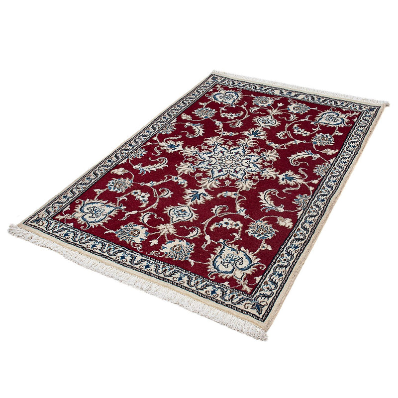 Alfombra persa - Nain - 142 x 95 cm - rojo oscuro