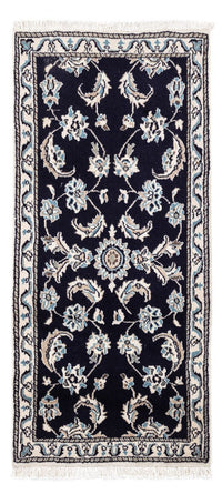 Alfombra persa - Nain - 142 x 66 cm - azul oscuro