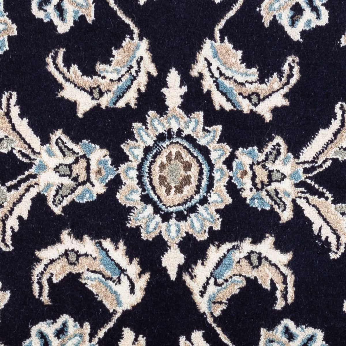 Alfombra persa - Nain - 142 x 66 cm - azul oscuro