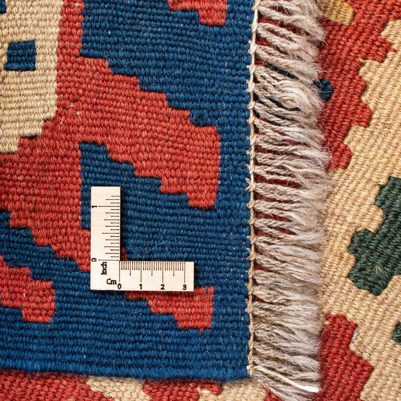 Alfombra Kelim - Oriental - 206 x 156 cm - rojo oscuro