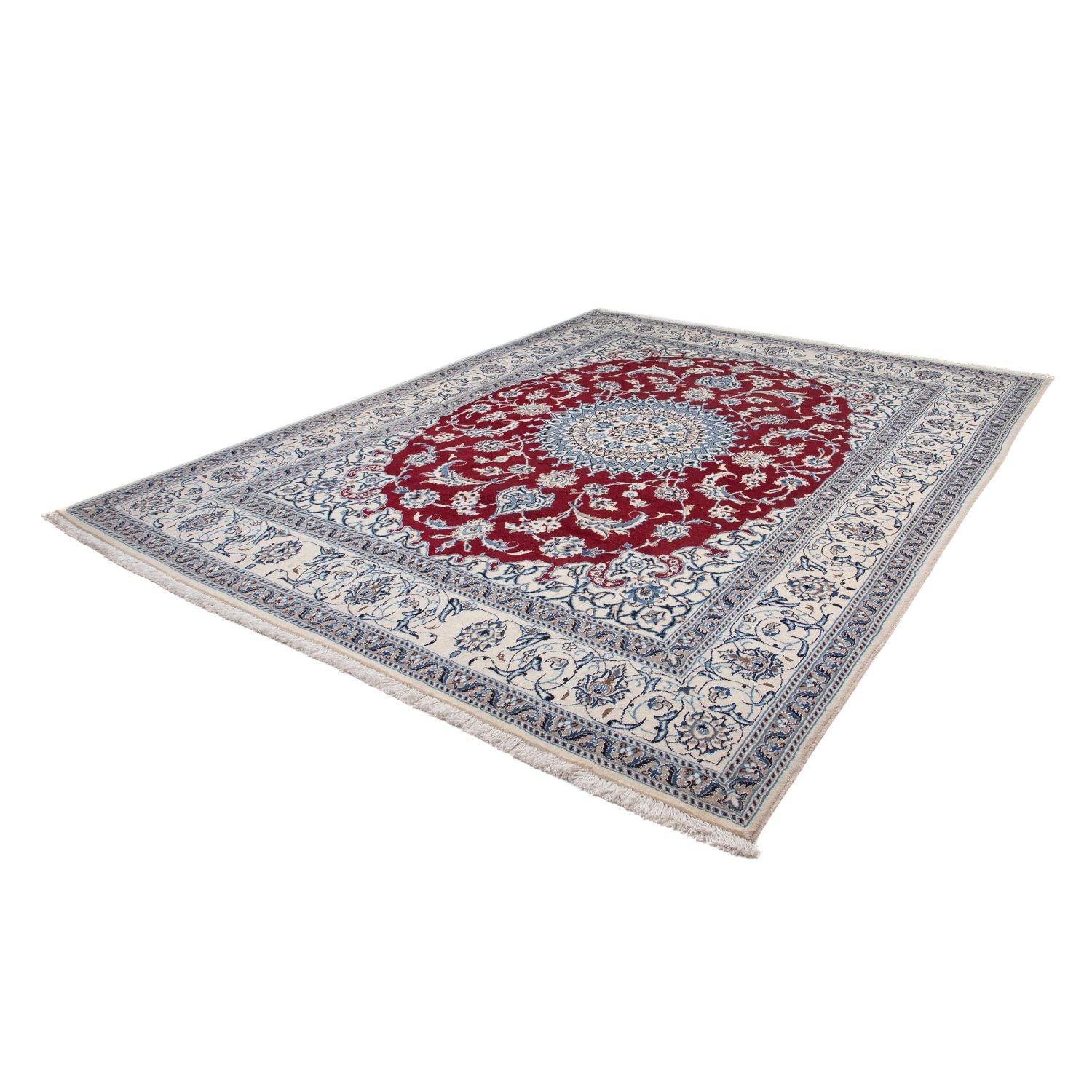 Alfombra persa - Nain - 318 x 246 cm - rojo oscuro