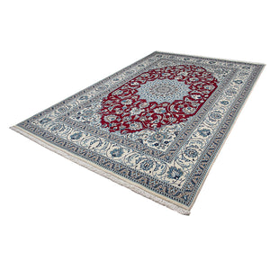 Alfombra persa - Nain - 298 x 193 cm - rojo oscuro
