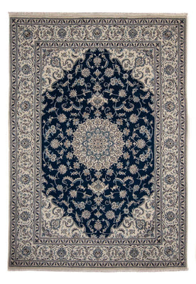Alfombra persa - Nain - 345 x 244 cm - azul oscuro