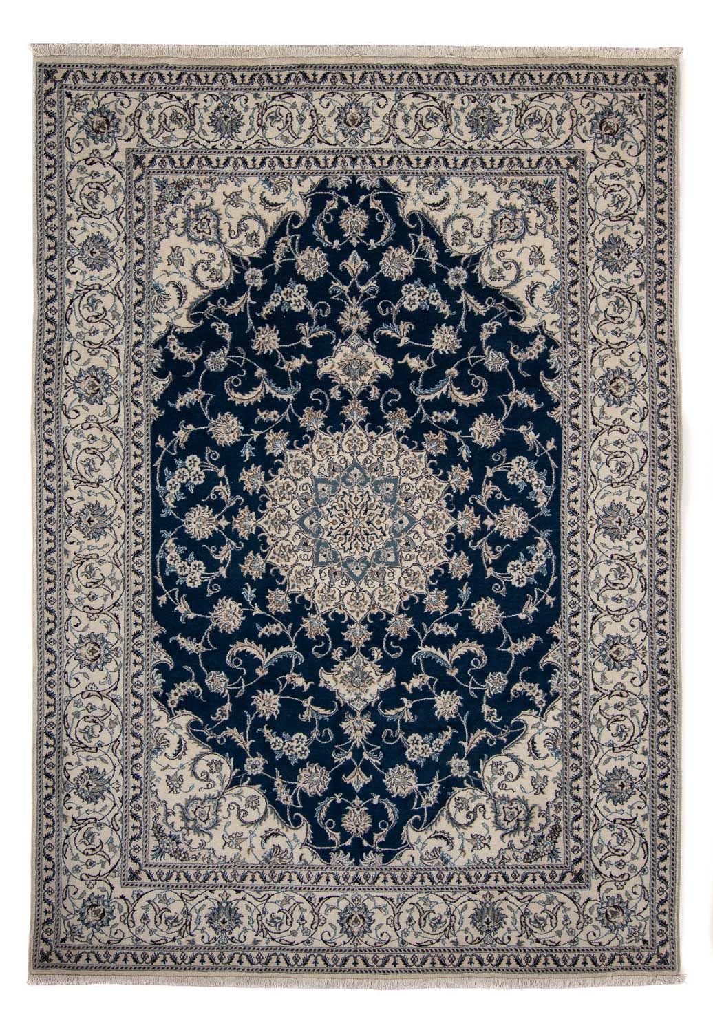 Alfombra persa - Nain - 345 x 244 cm - azul oscuro