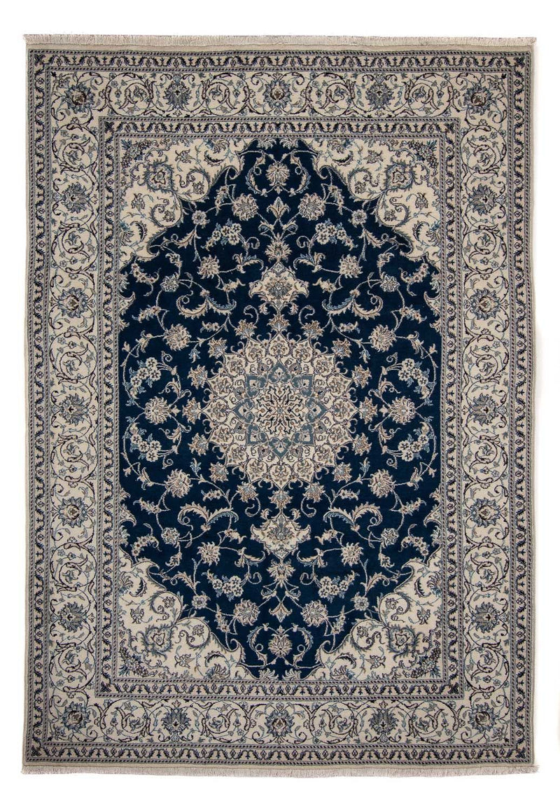 Alfombra persa - Nain - 345 x 244 cm - azul oscuro