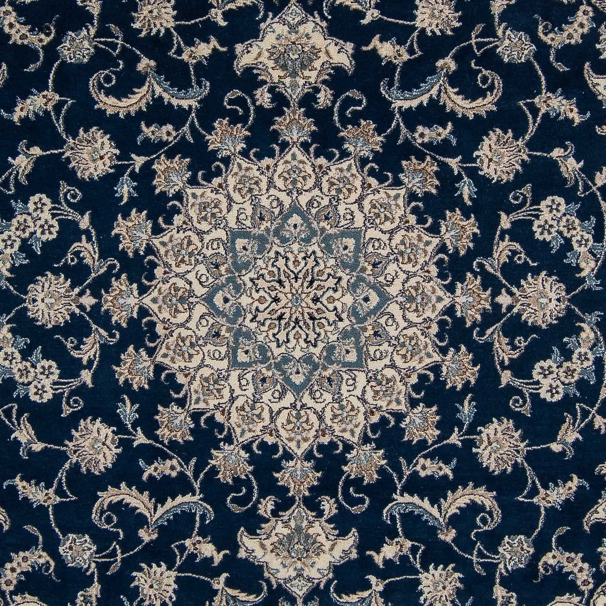 Alfombra persa - Nain - 345 x 244 cm - azul oscuro