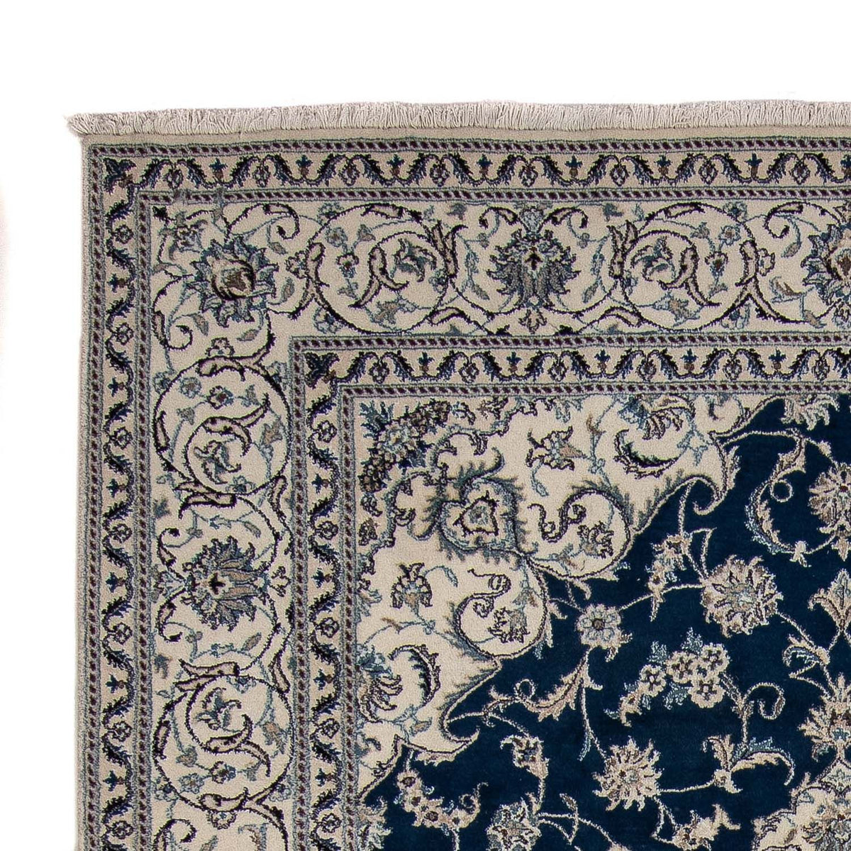 Alfombra persa - Nain - 345 x 244 cm - azul oscuro