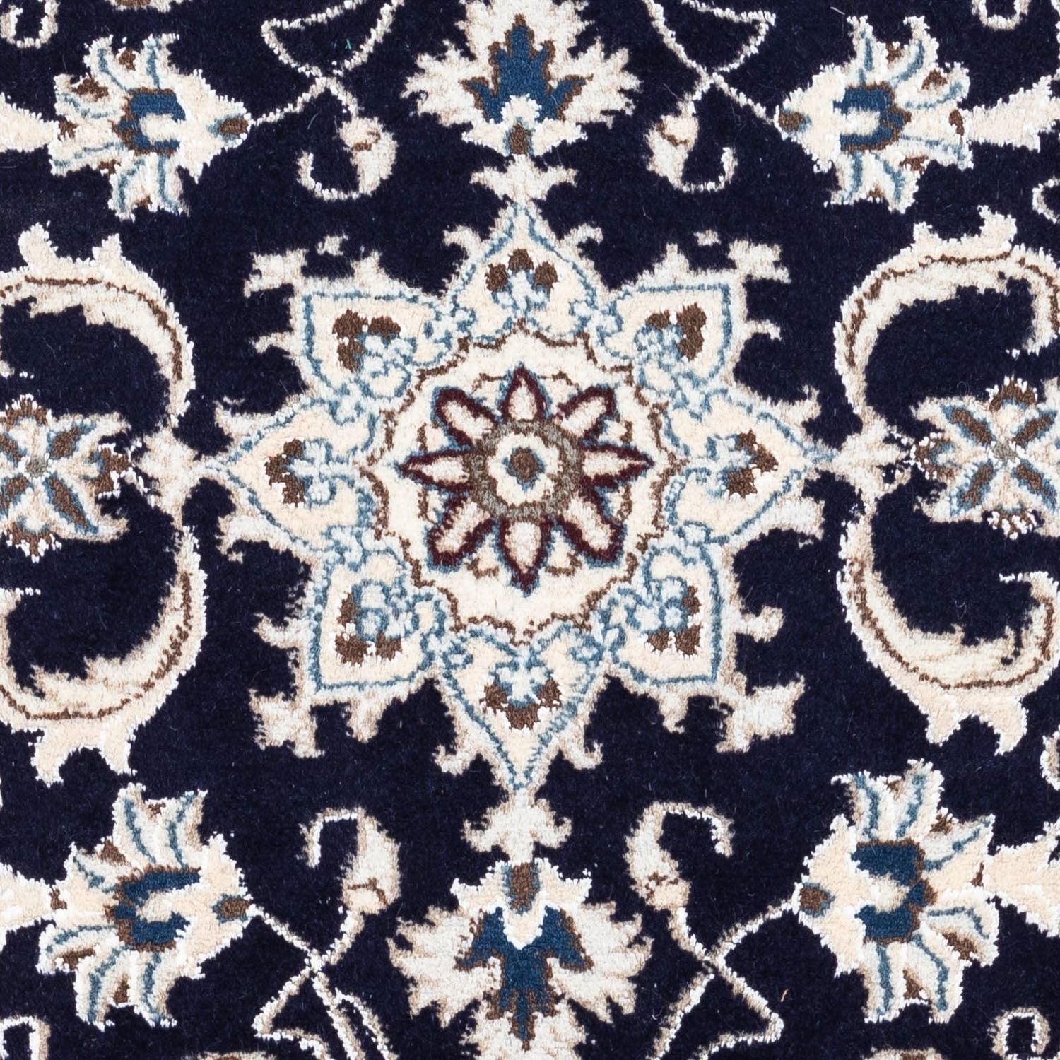 Alfombra persa - Nain - 136 x 68 cm - azul oscuro