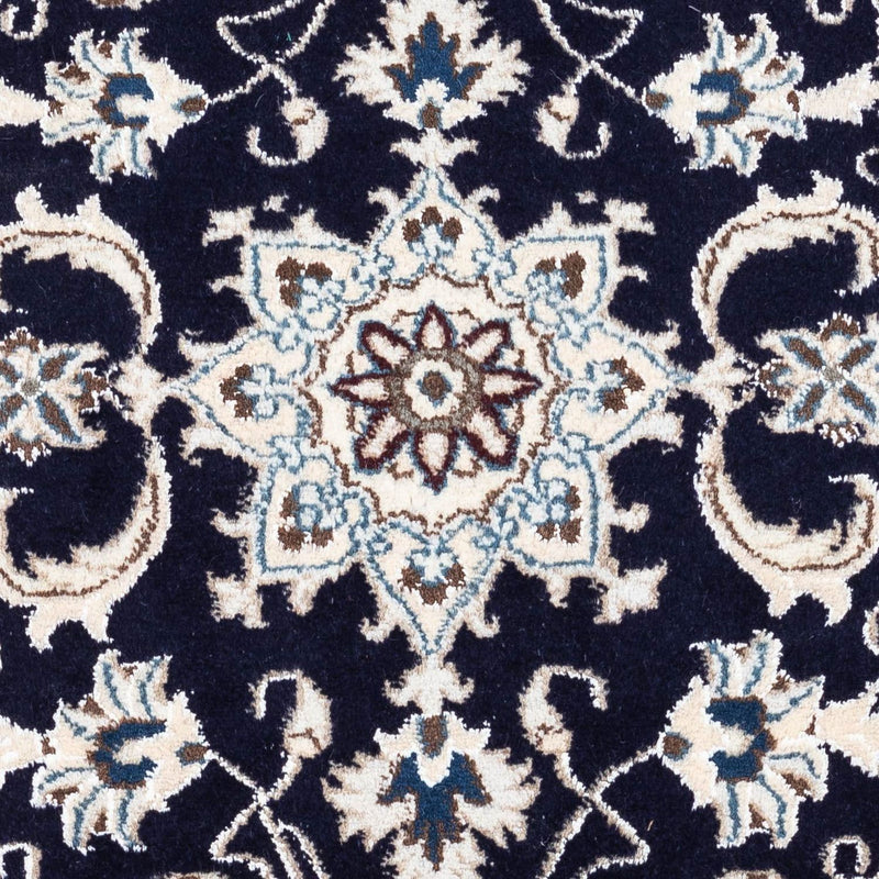 Alfombra persa - Nain - 136 x 68 cm - azul oscuro