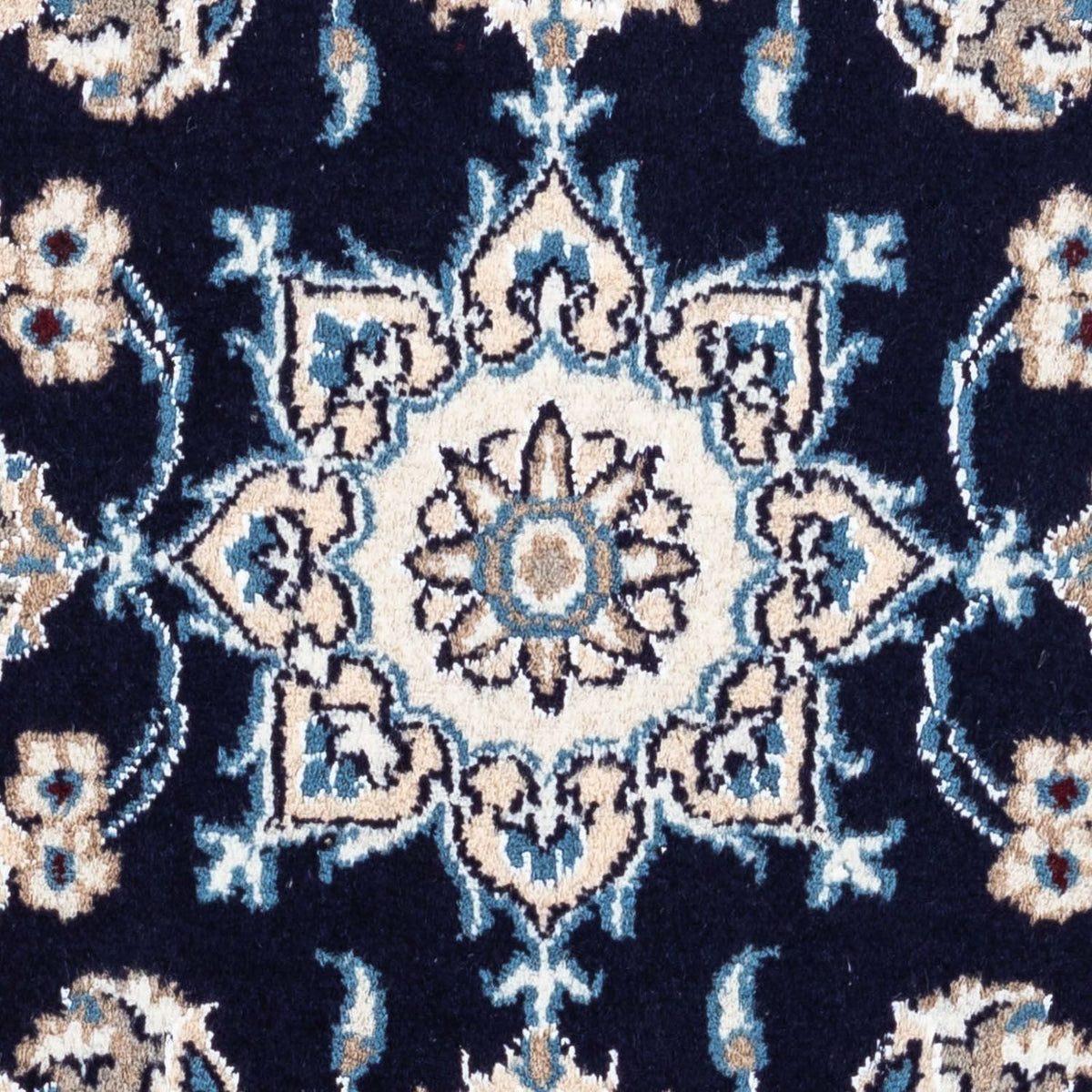 Alfombra persa - Nain - 141 x 67 cm - azul oscuro