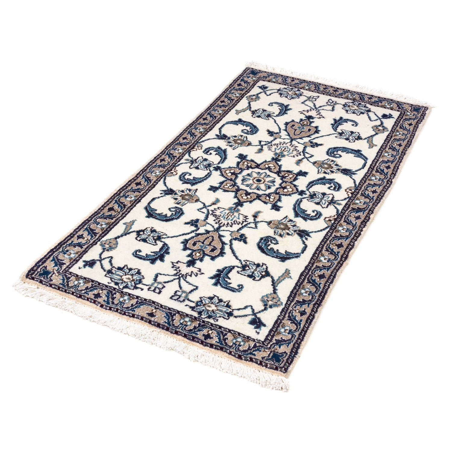 Alfombra persa - Nain - 131 x 67 cm - beige